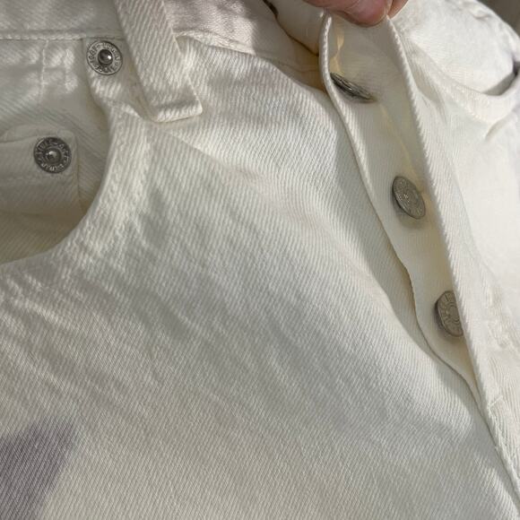 Edwin Womens Cai Jean Shorts 7" Cutoff - White Tie Dye Horizon - Size 25 - $168 - Picture 4 of 6